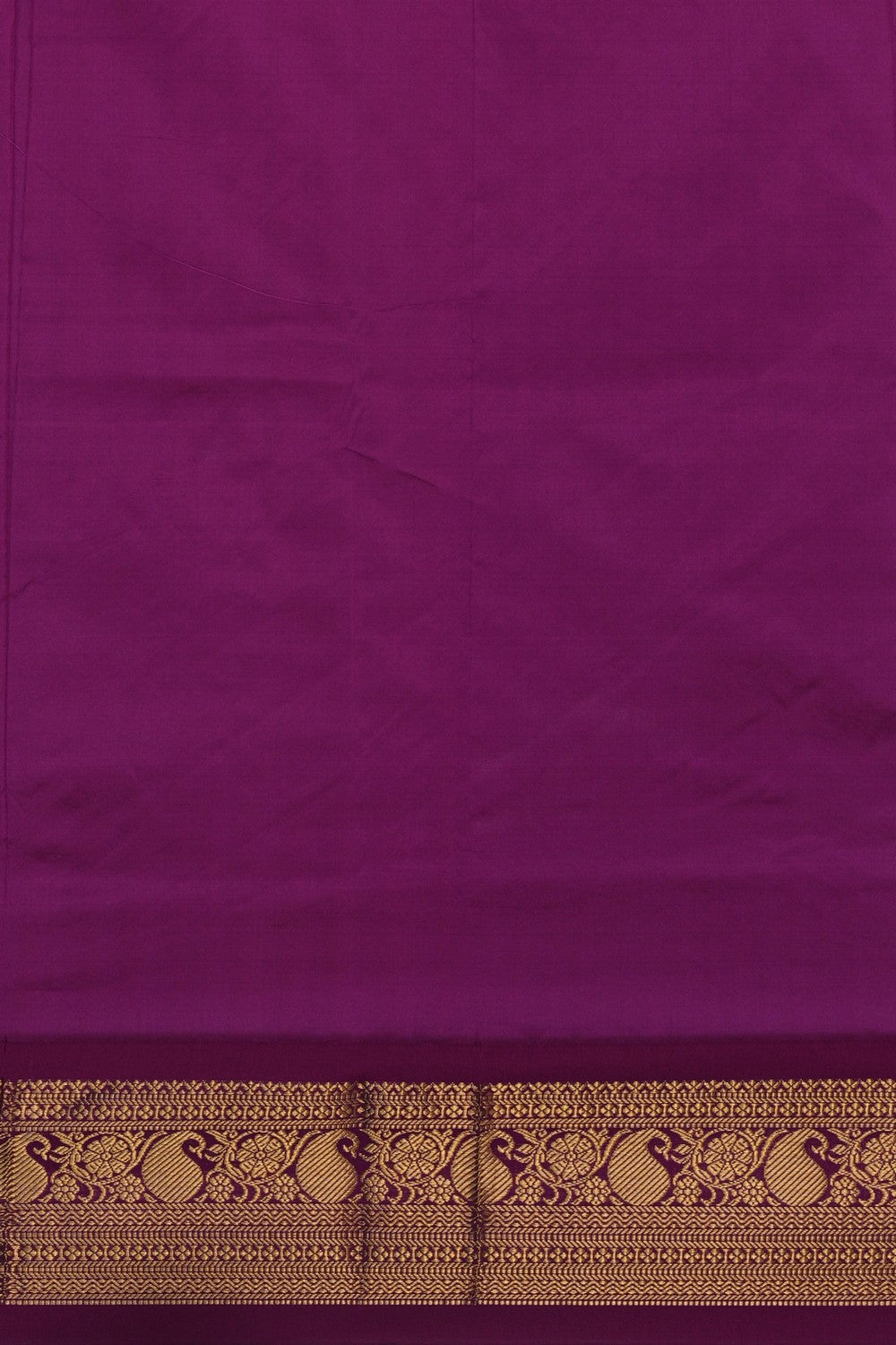 Image of Narayanpet Silk Pond Blue Saree