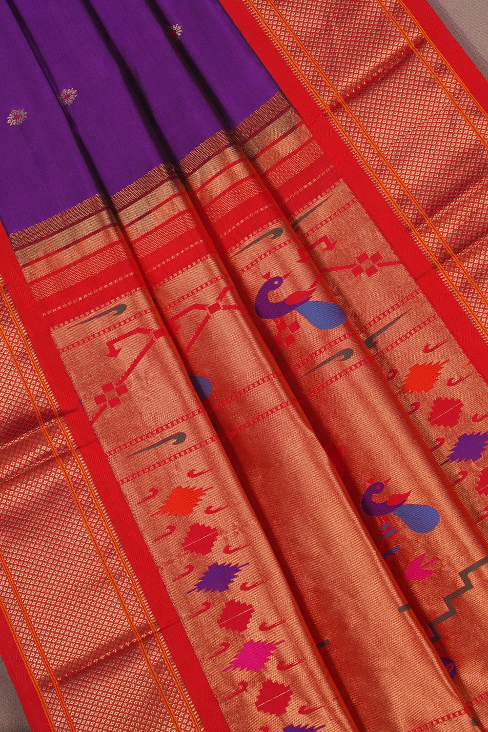 Image of Narayanpet Silk Purple Saree
