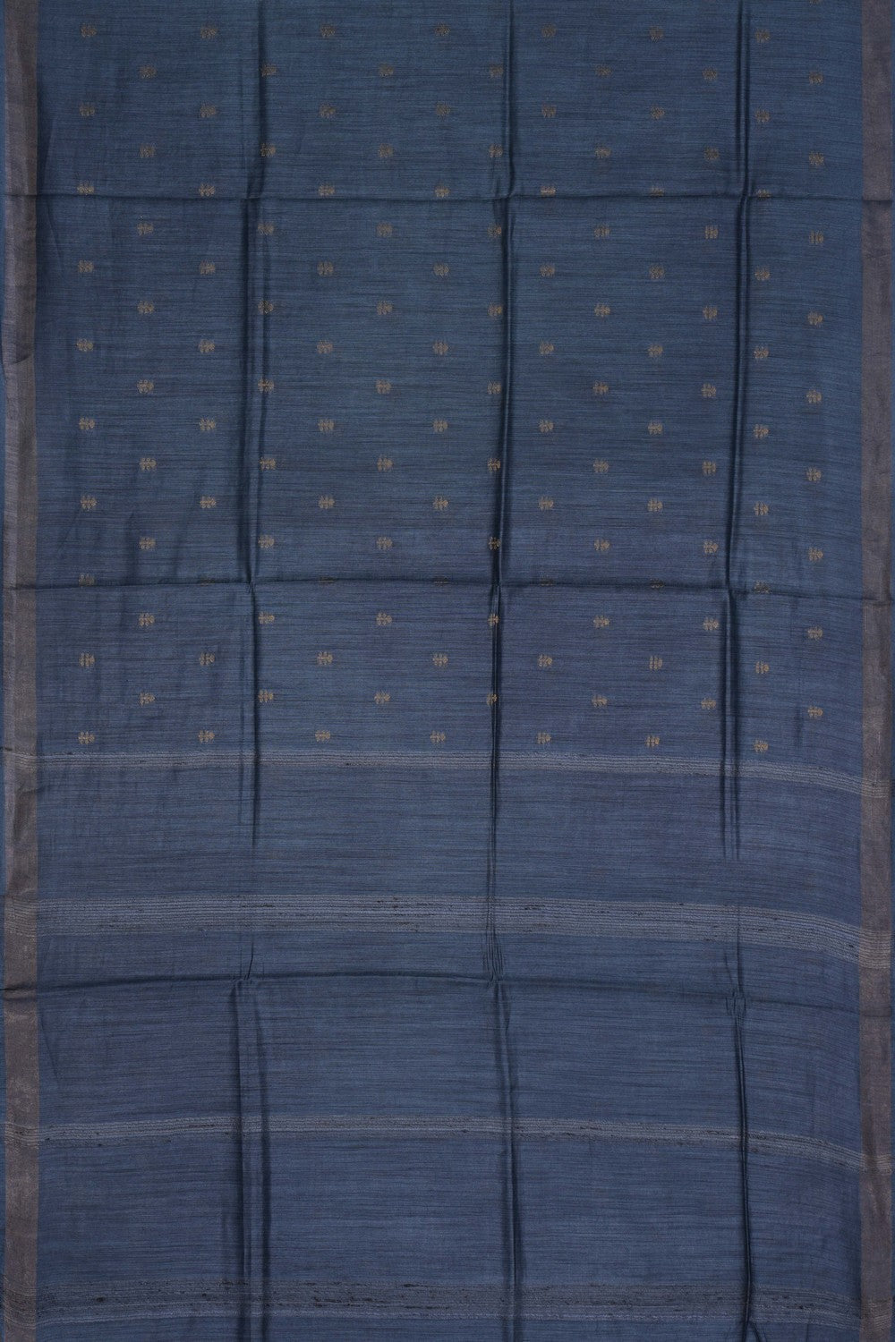 Image of Bhagalpur Tussar Silk Grey Saree