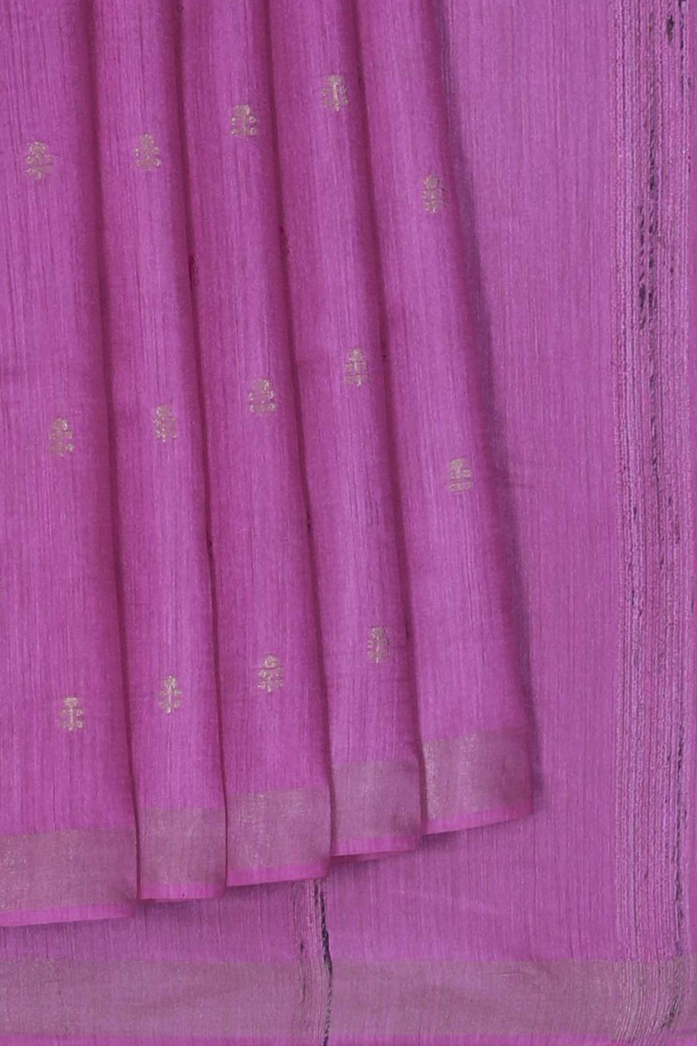 Image of Bhagalpur Tussar Silk Pink Saree
