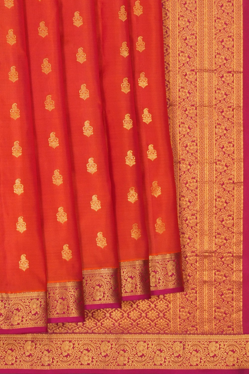 Image of South Silk Orange Saree