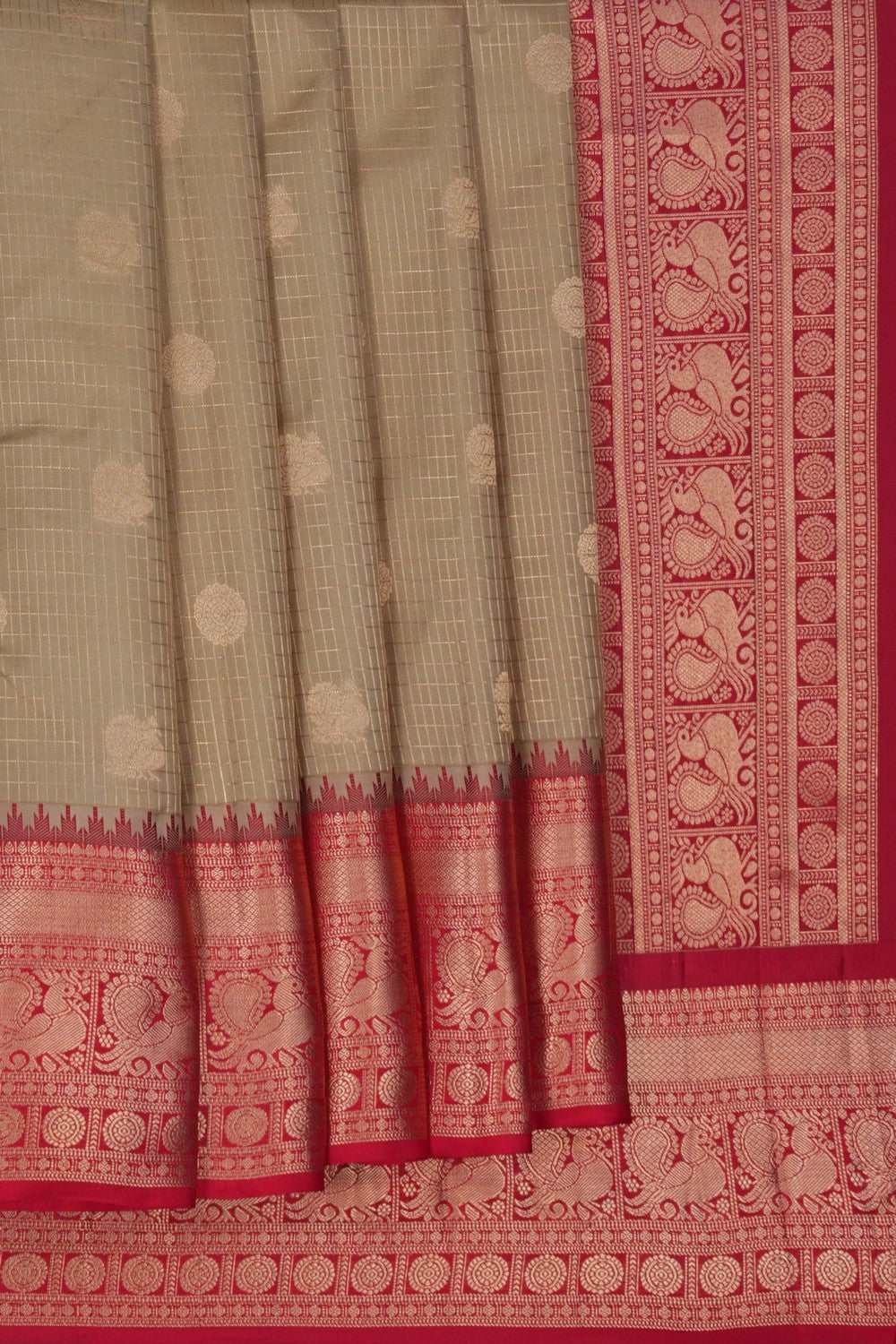 Image of South Silk Beige Saree