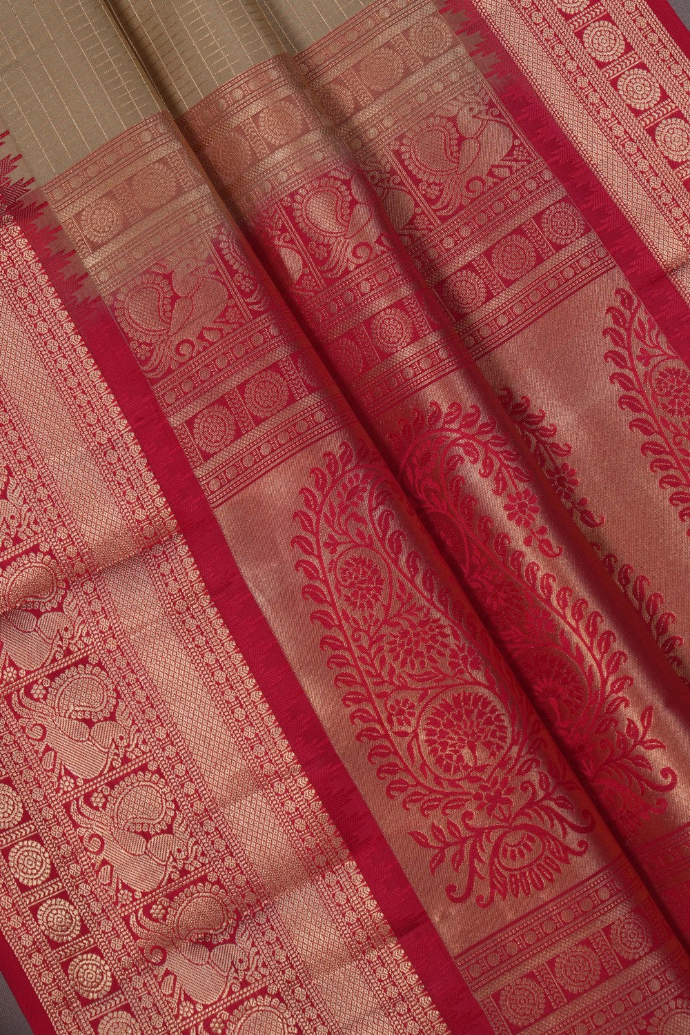 Image of South Silk Beige Saree
