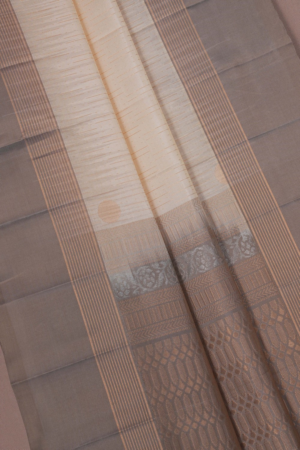 Image of South Silk Off-White Saree