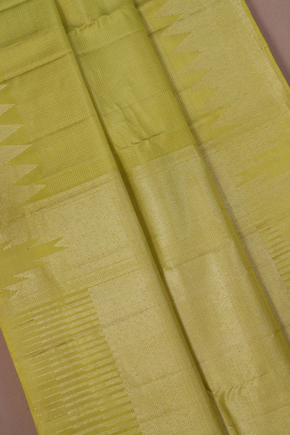 Image of South Silk Kattam Mint Green Saree