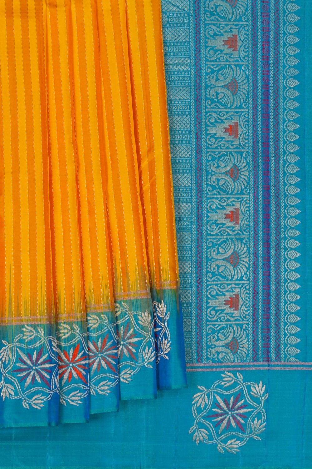 Image of South Silk Yellow Saree