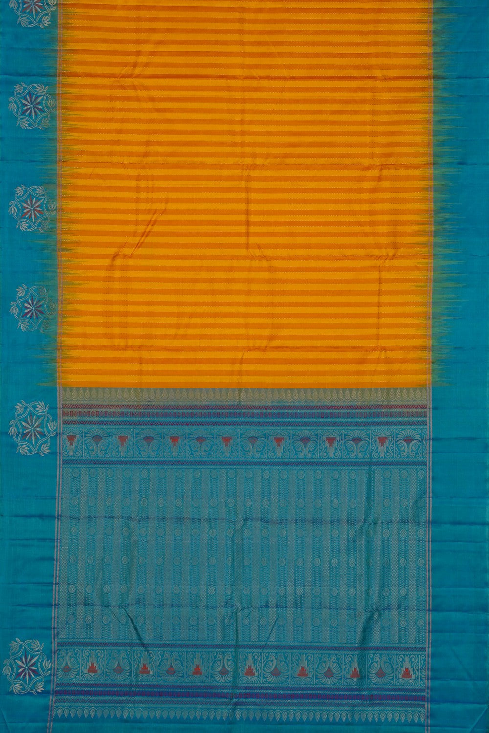 Image of South Silk Yellow Saree