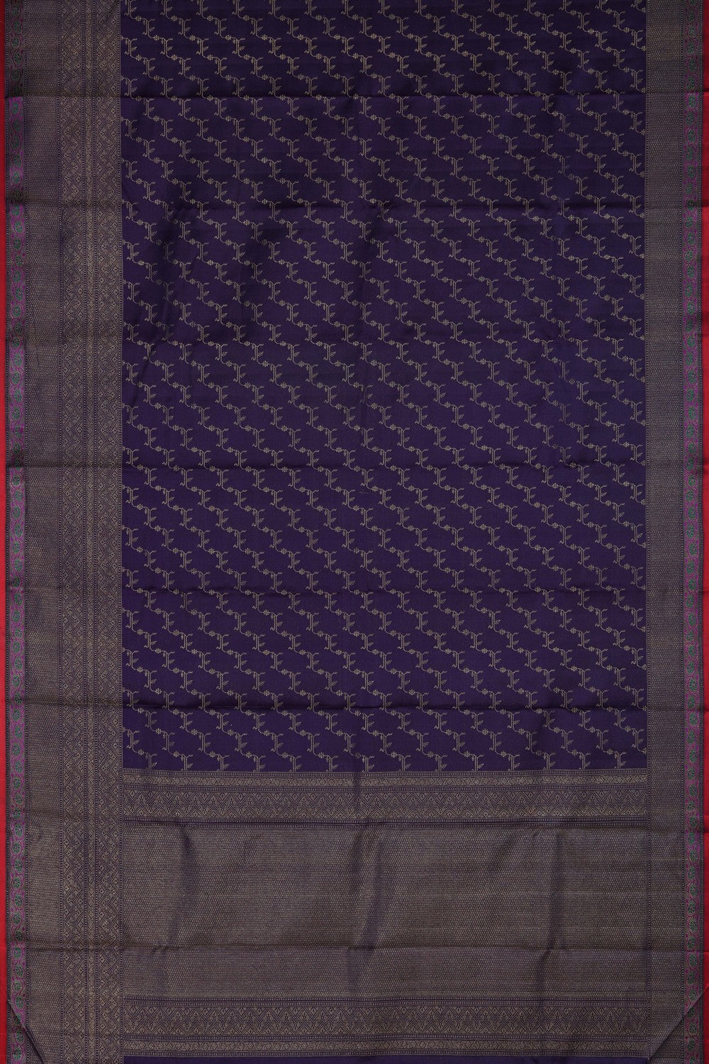 Image of Purple Brocade Arani Silk Saree