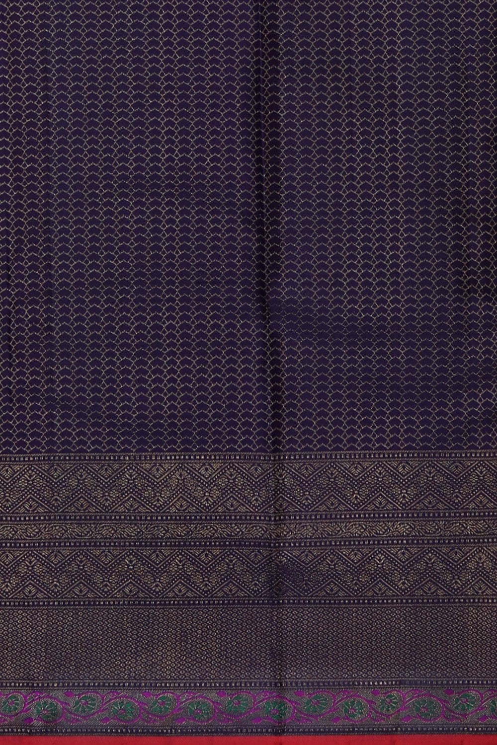 Image of Purple Brocade Arani Silk Saree