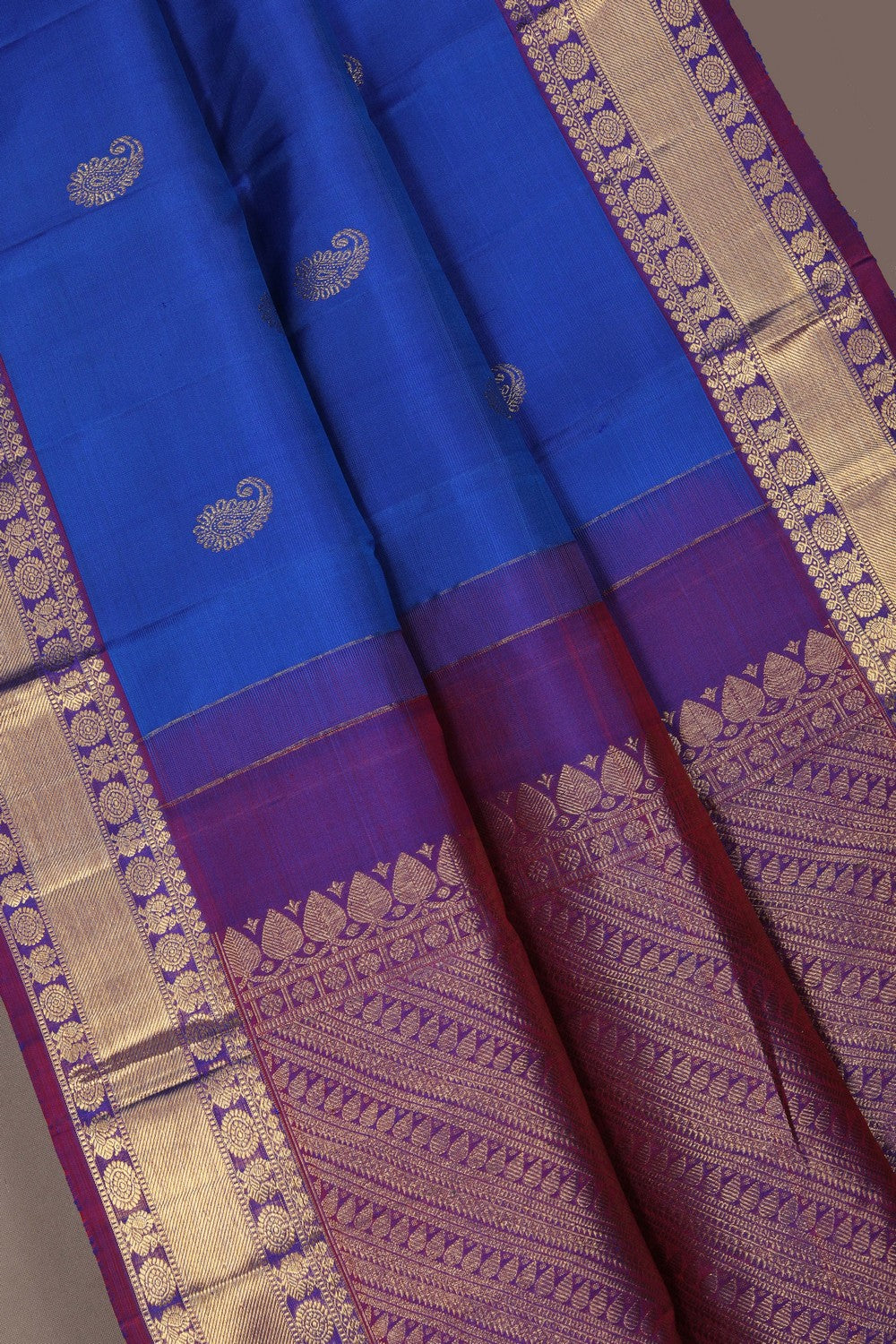 Image of Blue Arani Silk Saree