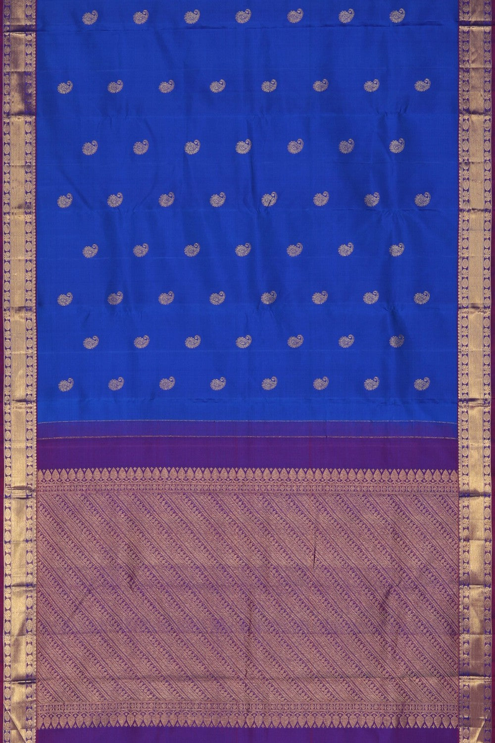Image of Blue Arani Silk Saree