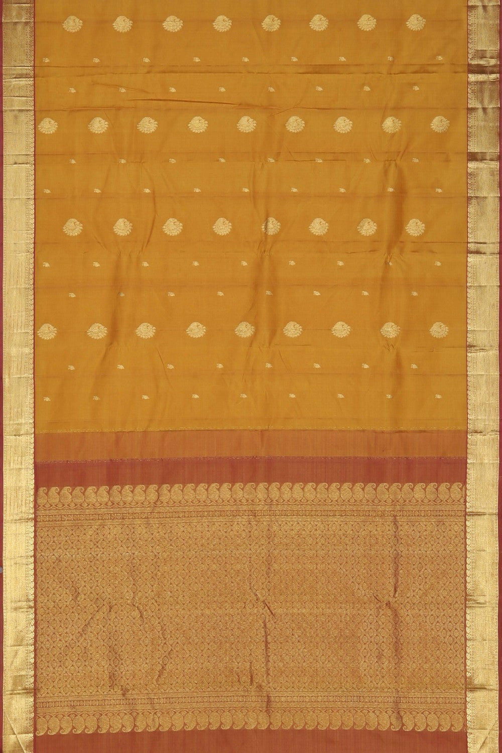 Image of A Mustard Arani Silk Saree