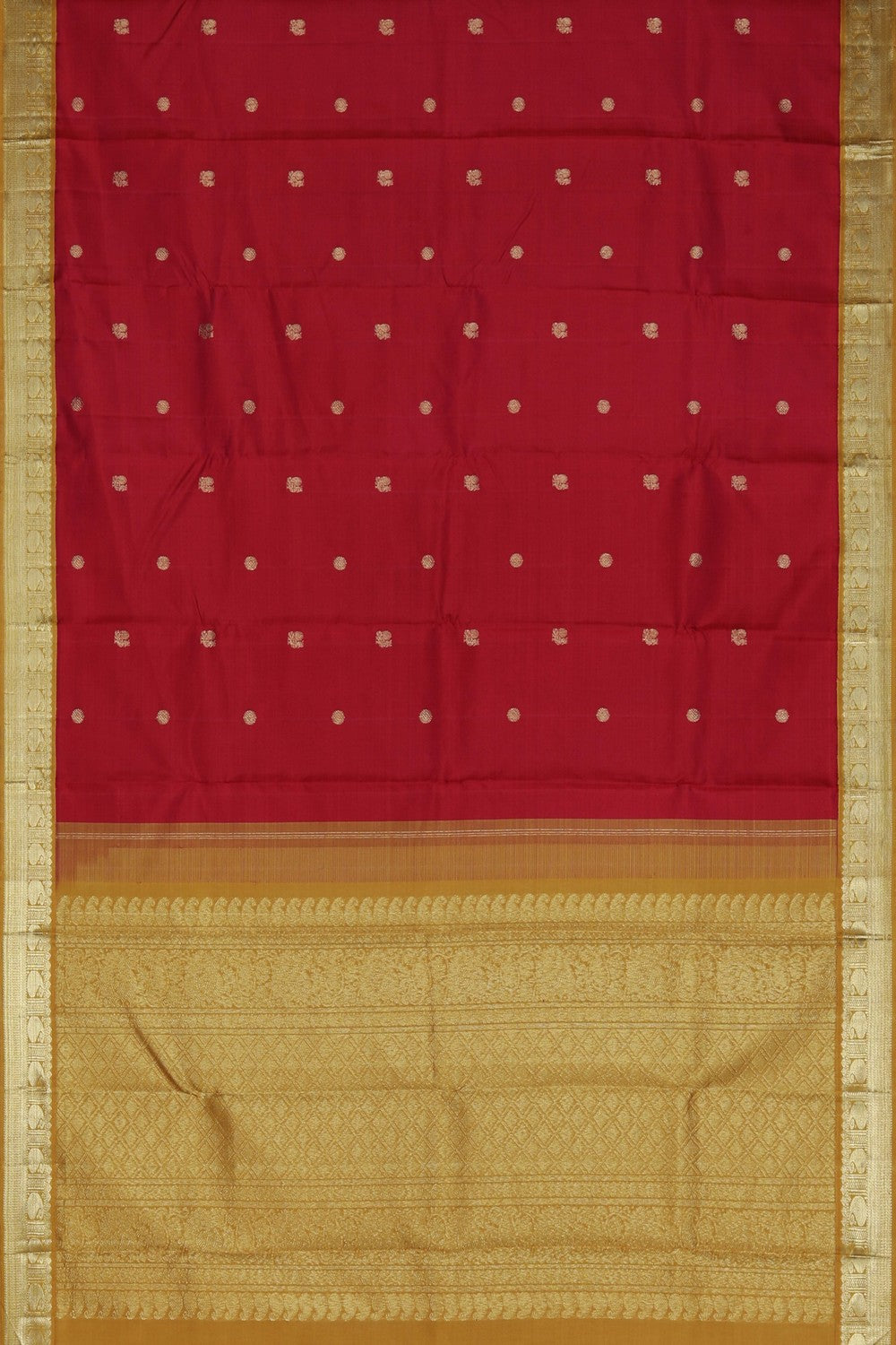 Image of A Traditional Red Arani Silk Saree
