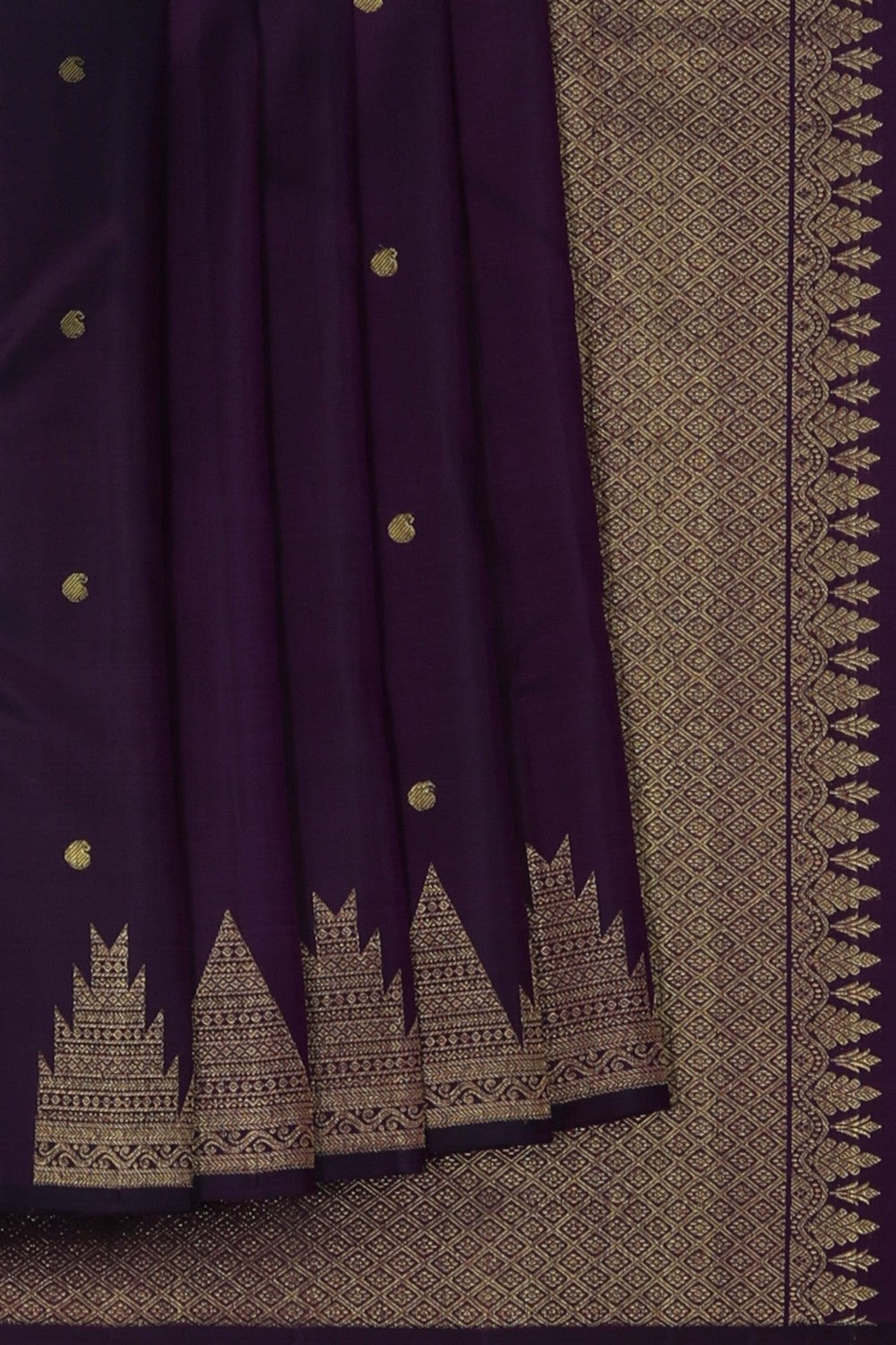 Image of A Regal Purple Arani Silk Saree