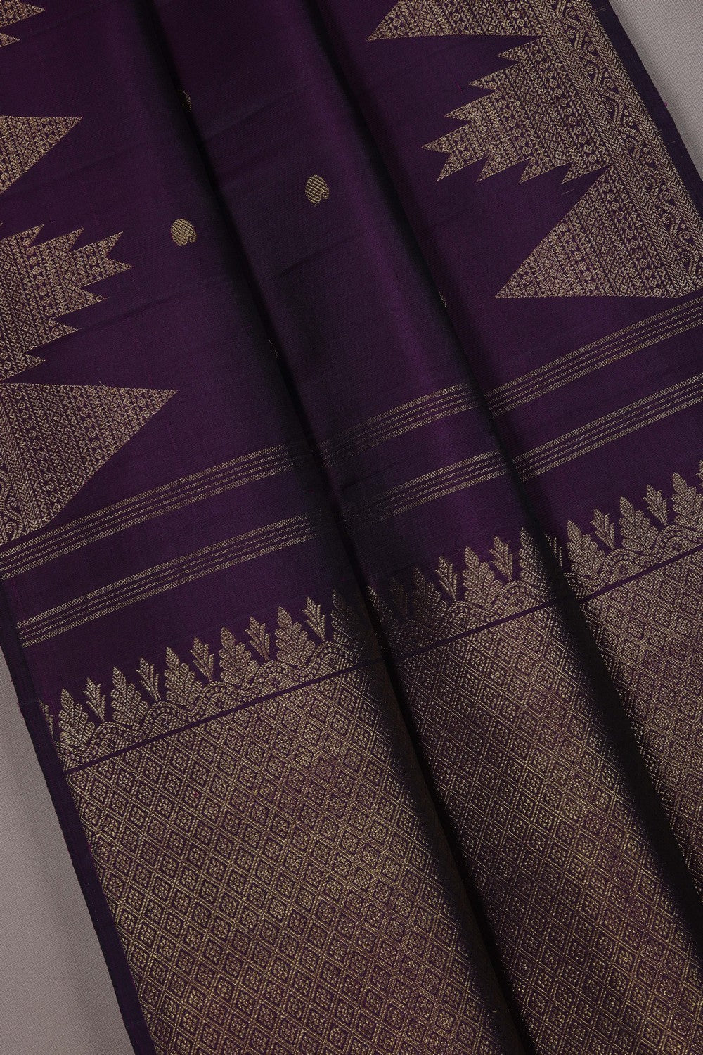 Image of A Regal Purple Arani Silk Saree