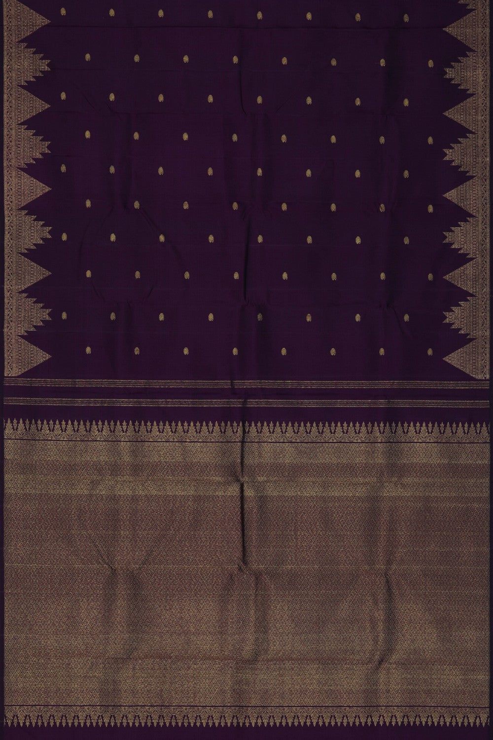 Image of A Regal Purple Arani Silk Saree