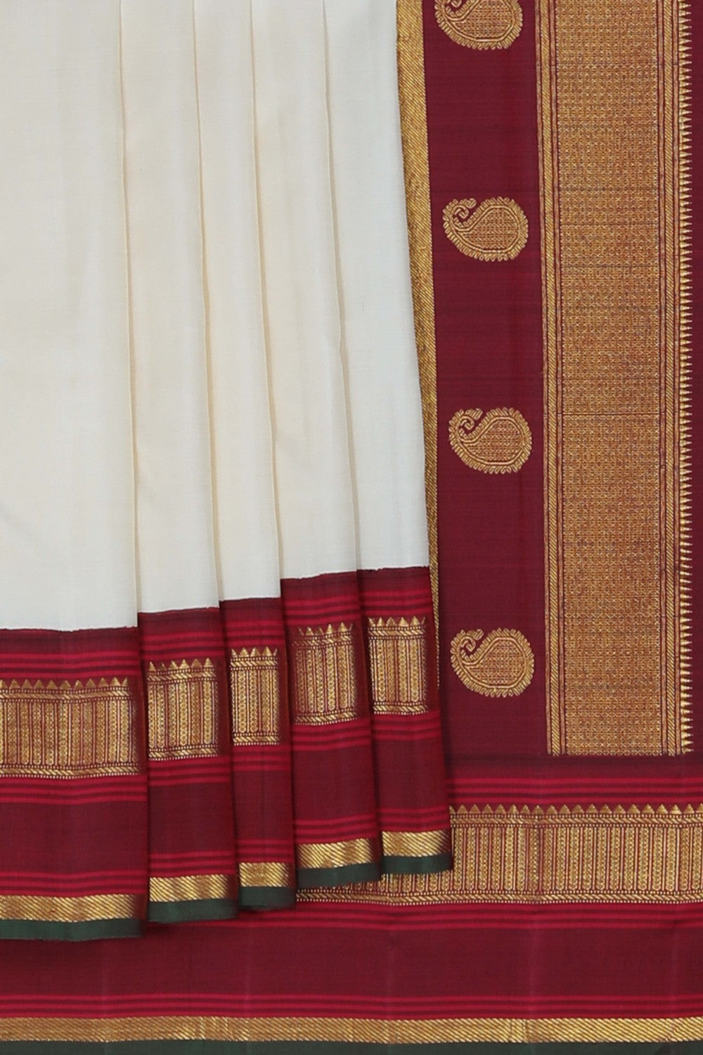 Image of A Classy Off-White Arani Silk Saree