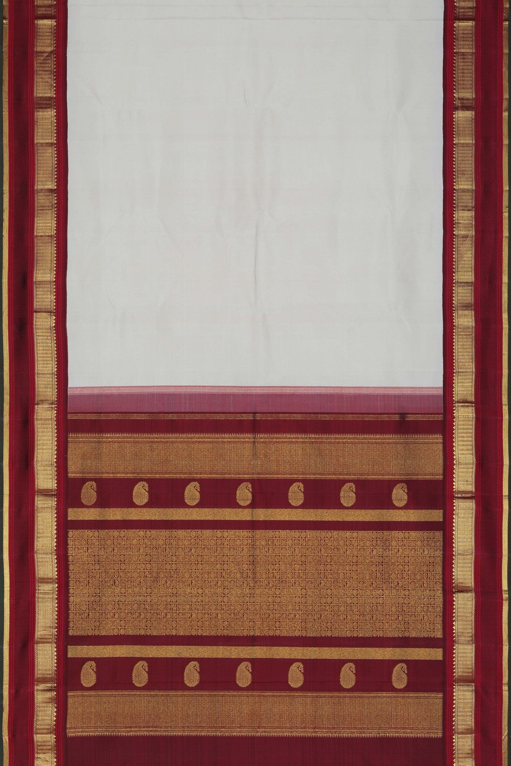 Image of A Classy Off-White Arani Silk Saree