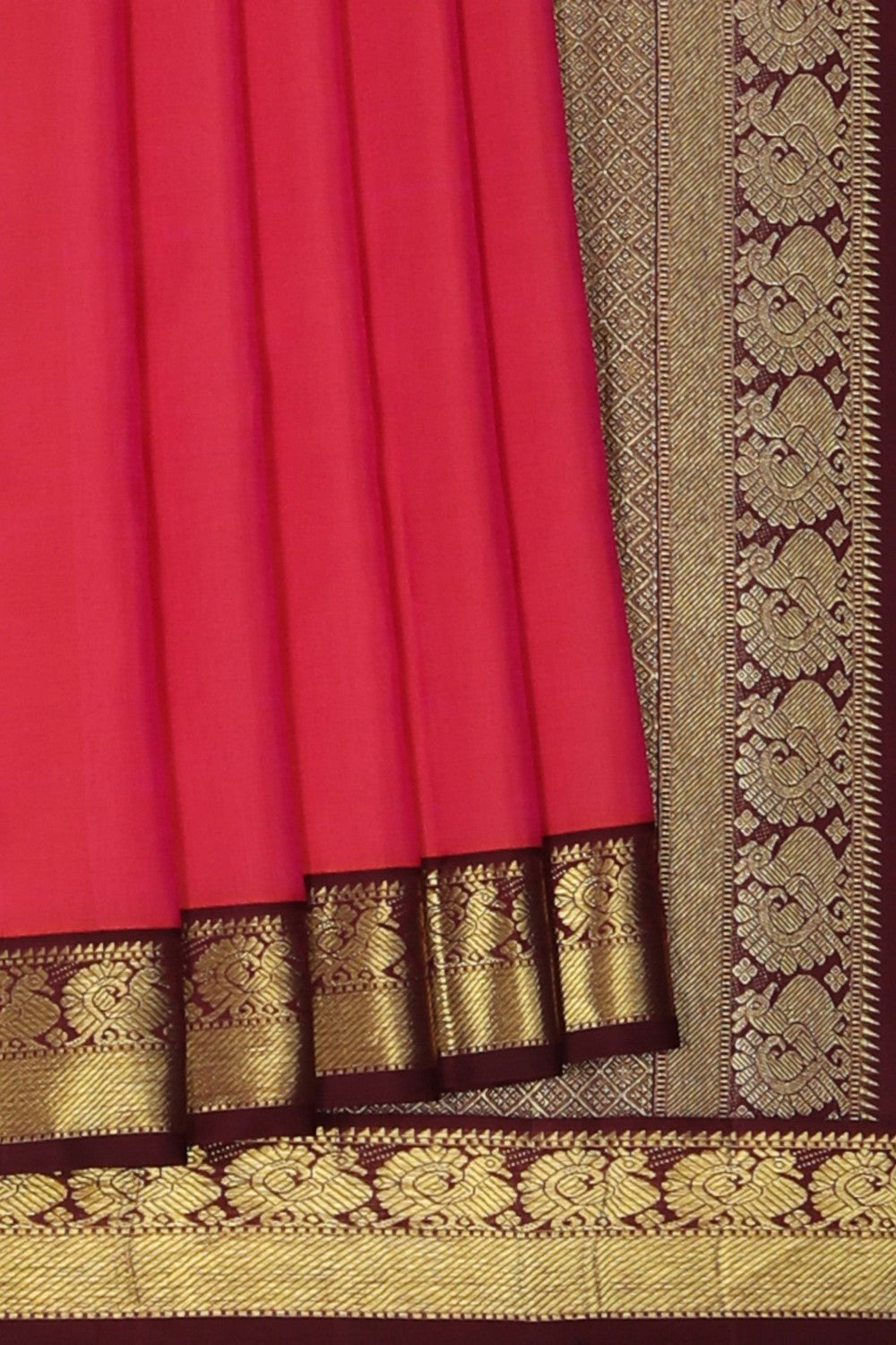 Image of A Fuchsia Pink Arani Silk Saree