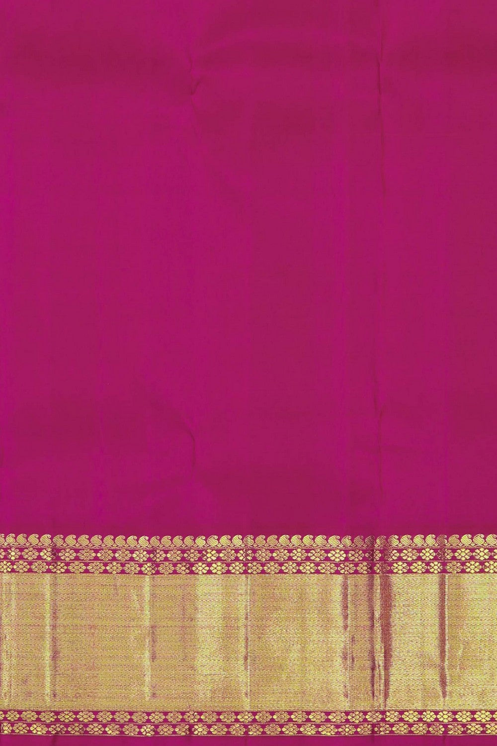 Image of An Orange Kattam Kanchipuram Silk Saree