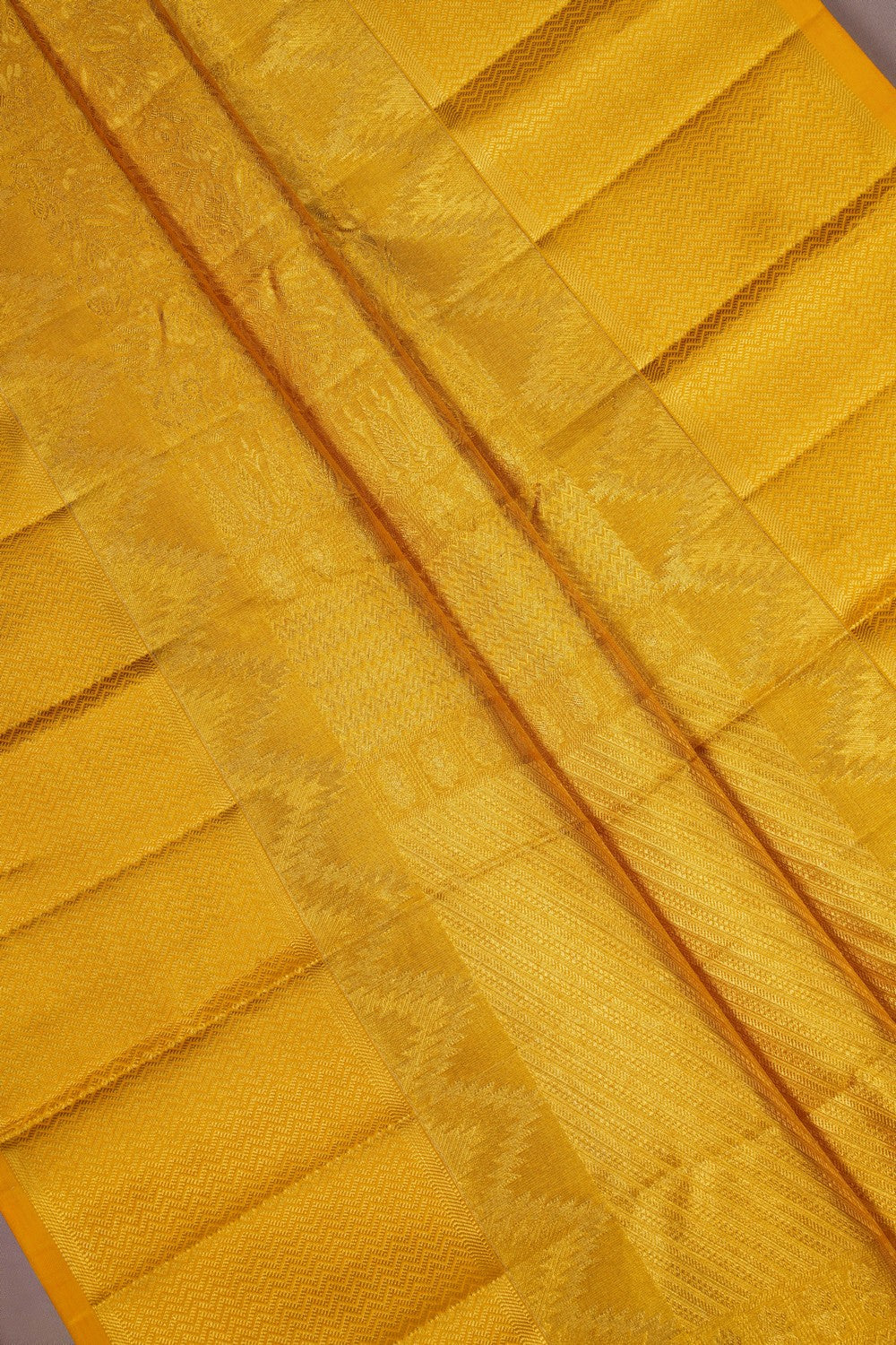 Image of Gold Tissue Brocade Kanchipuram Silk Saree