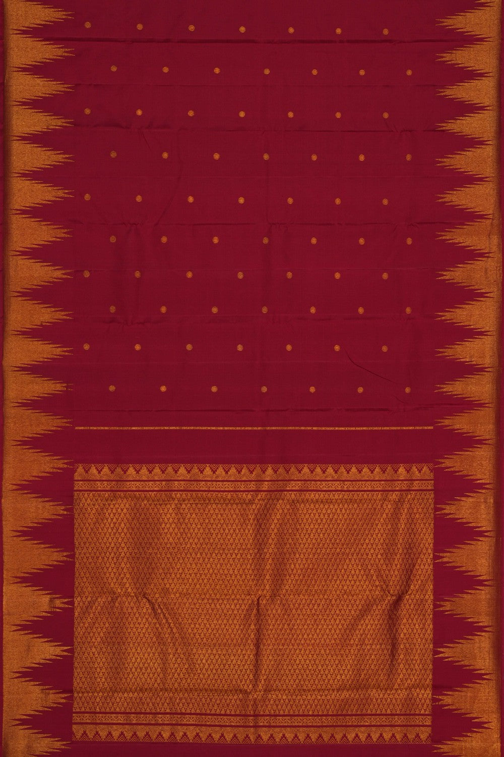 Image of Red Arani Silk Saree