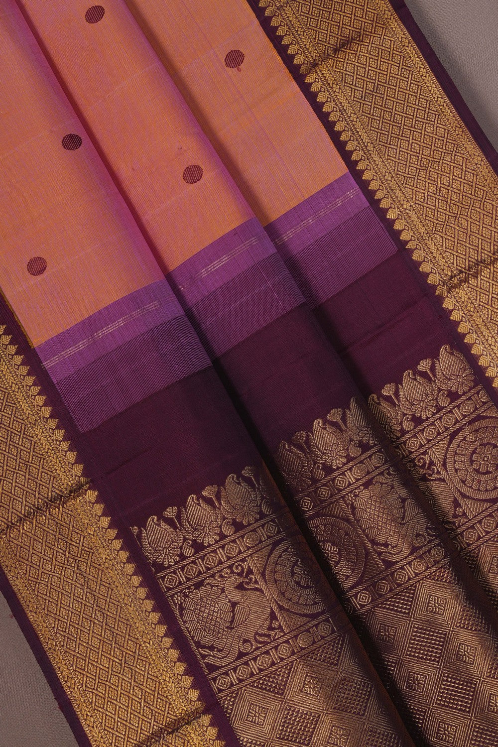 Image of Onion Pink Arani Silk Saree