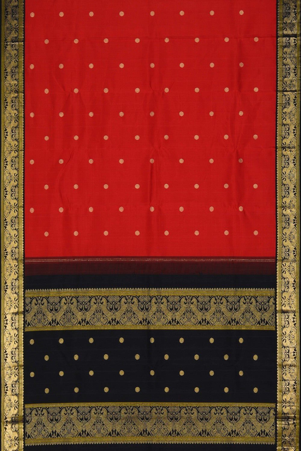 Image of Red Arani Silk Saree