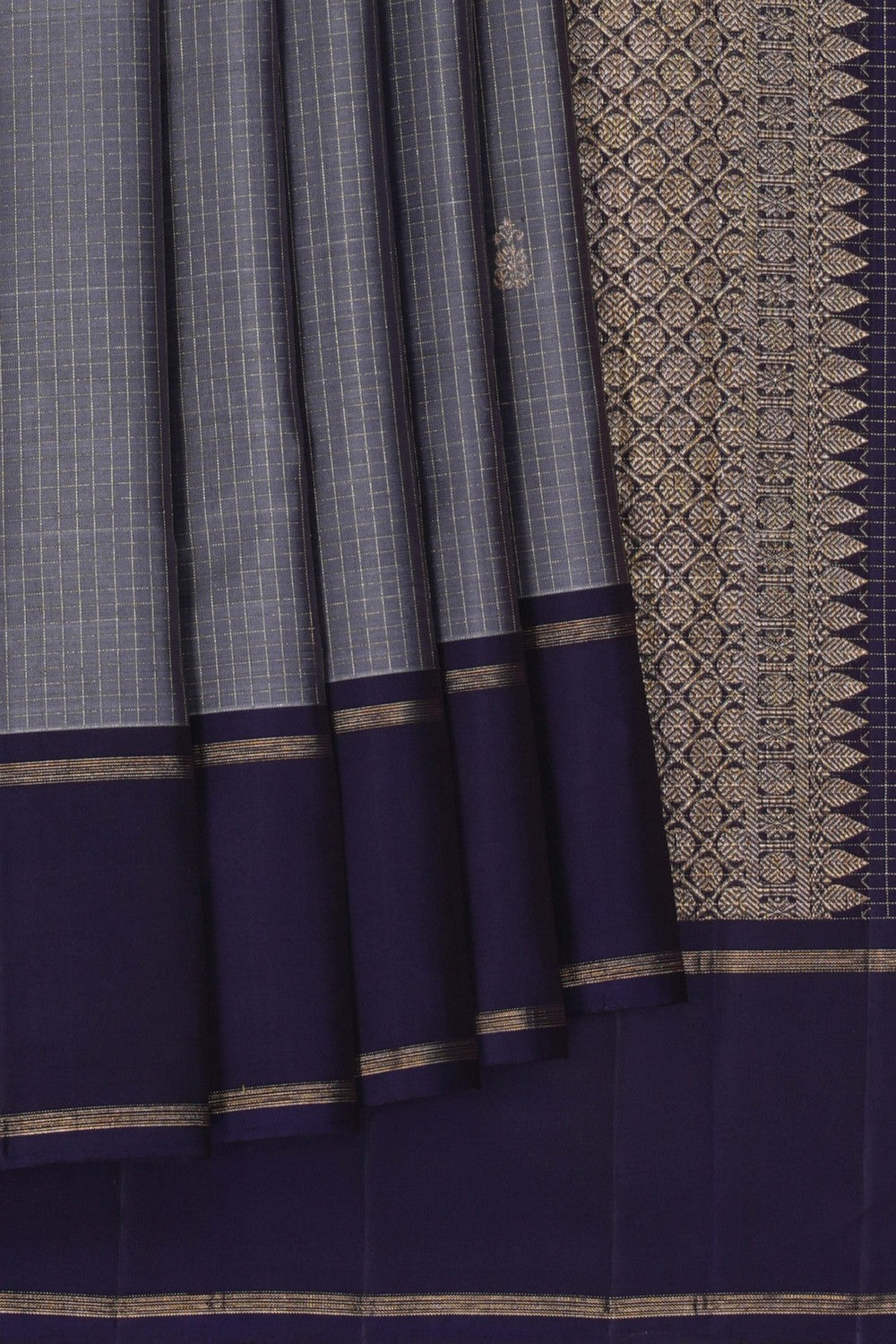 Image of Grey Arani Silk Saree
