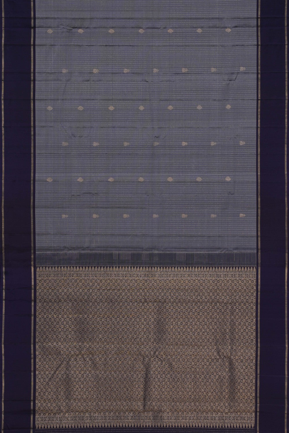Image of Grey Arani Silk Saree