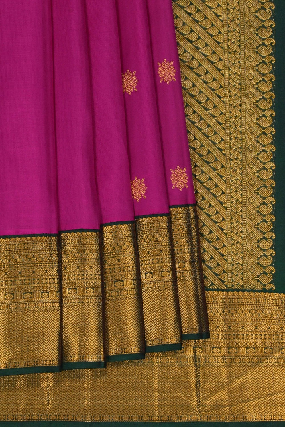 Image of Magenta Pink Arani Silk Saree