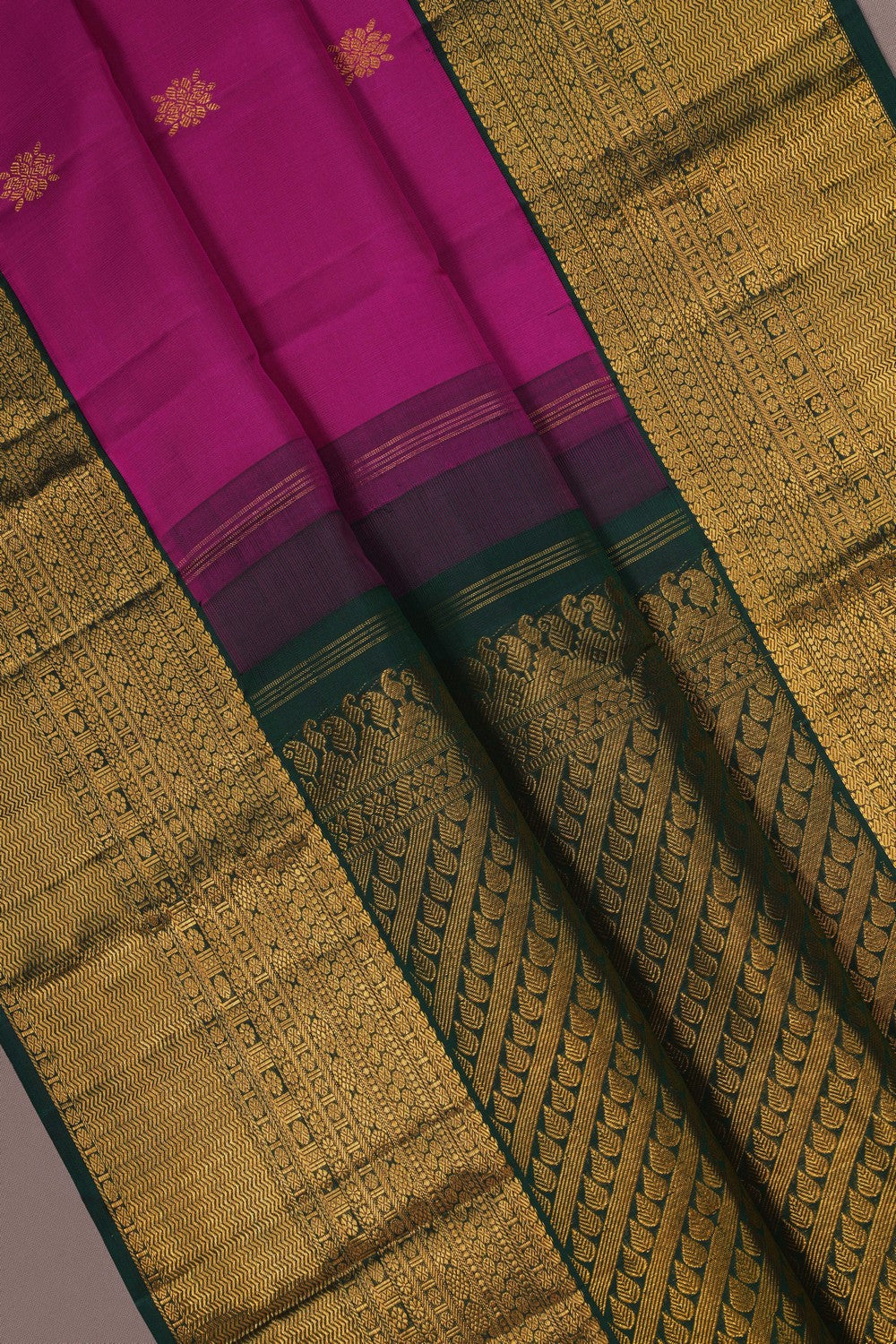 Image of Magenta Pink Arani Silk Saree