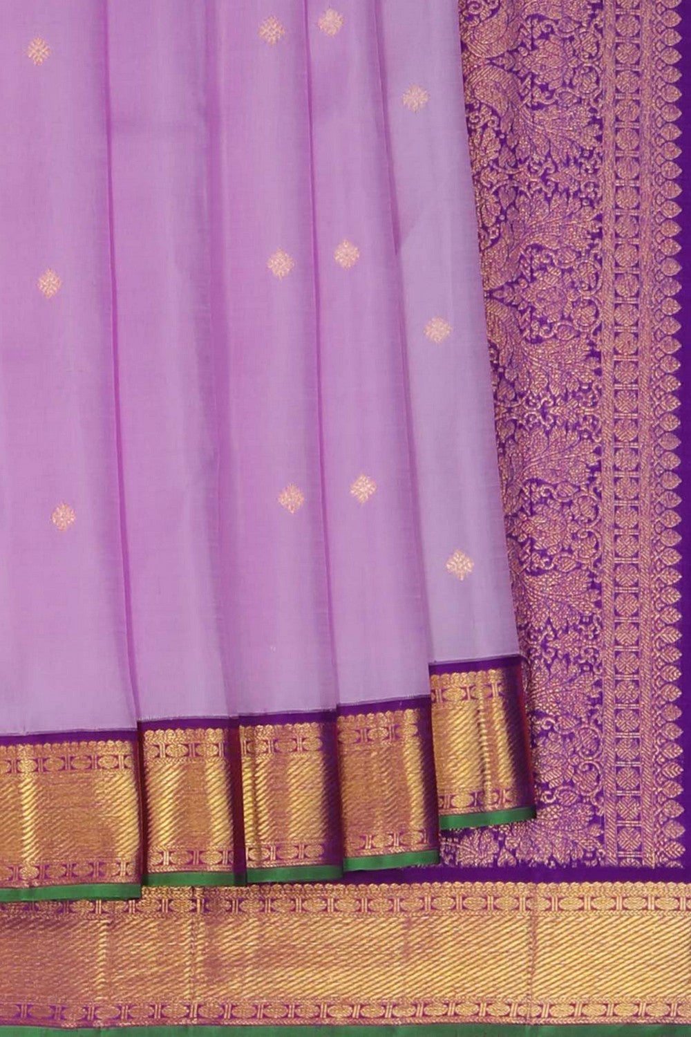 Image of Kanchipuram Silk Lavender-Pink Saree