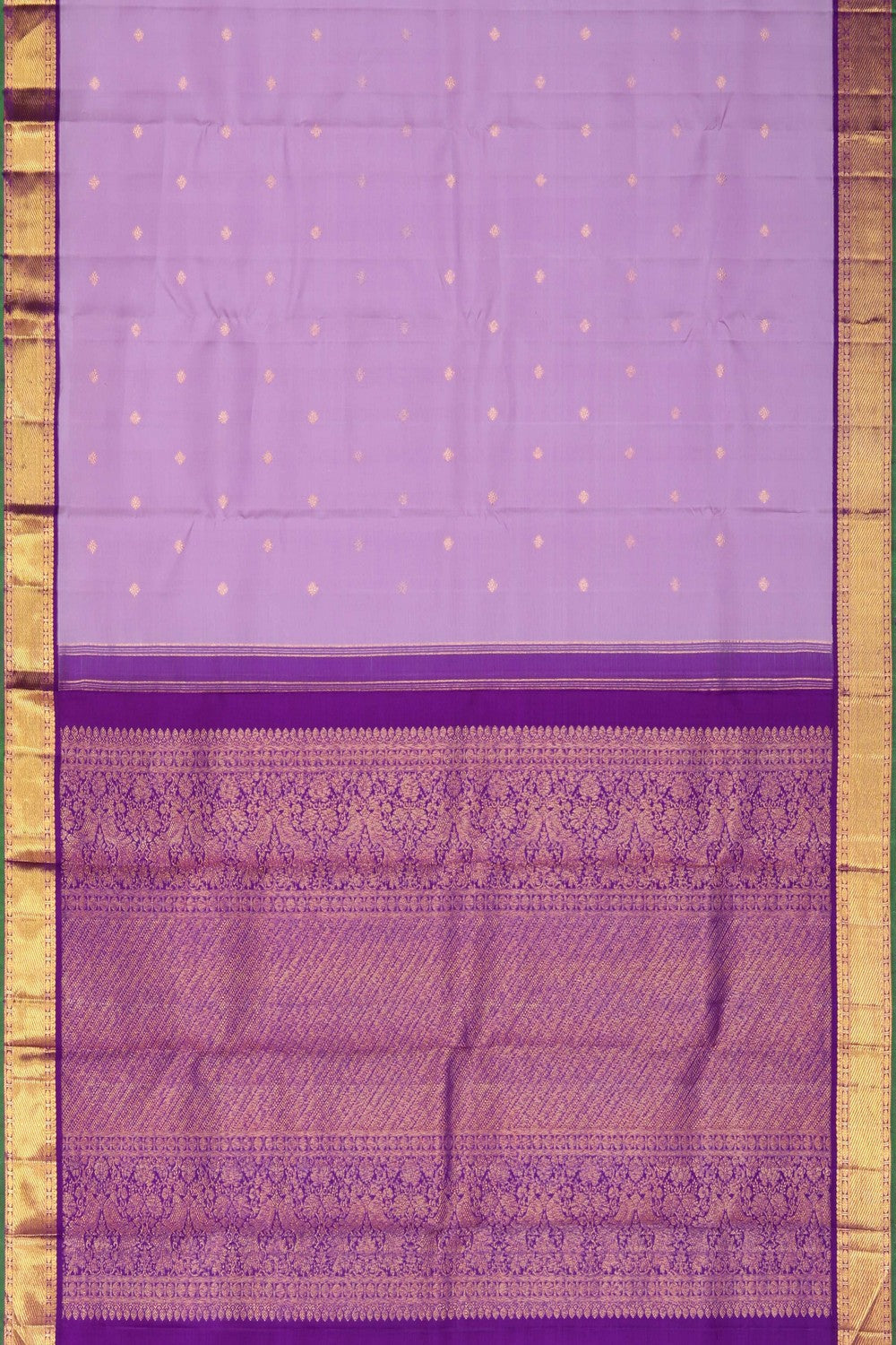 Image of Kanchipuram Silk Lavender-Pink Saree