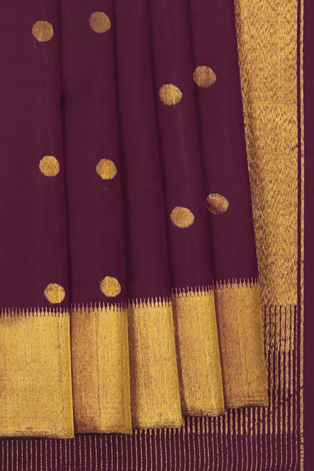 Image of Kanchipuram Silk Maroon Saree