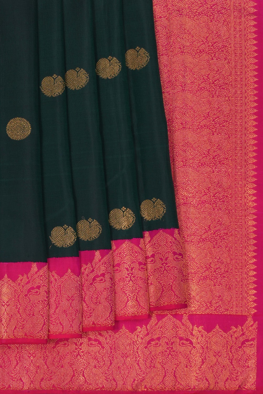 Image of Green Arani Silk Saree
