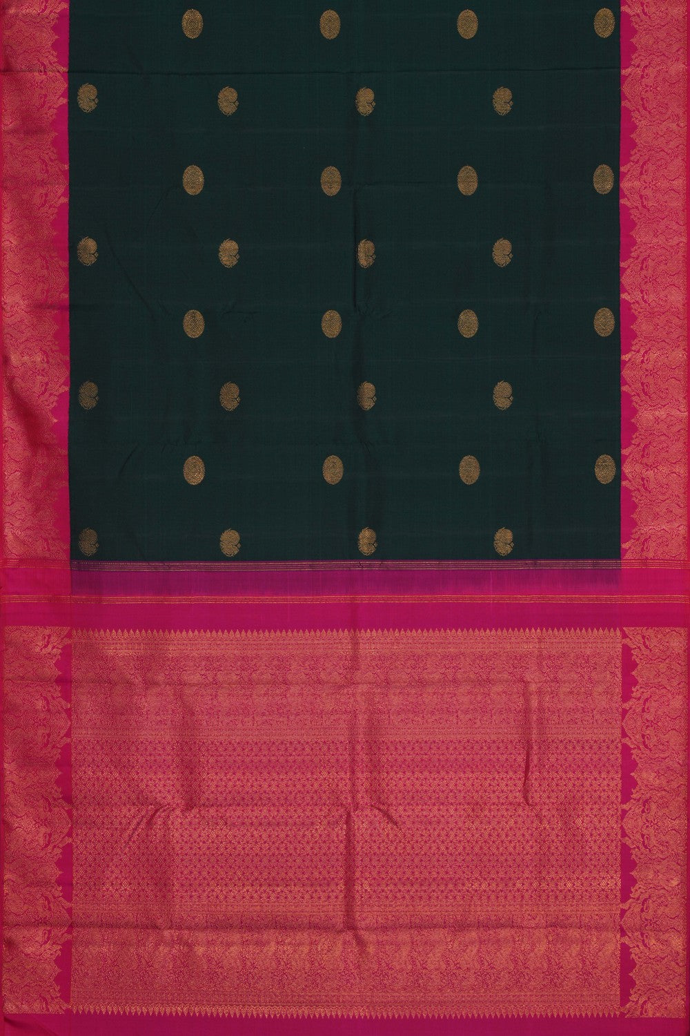 Image of Green Arani Silk Saree