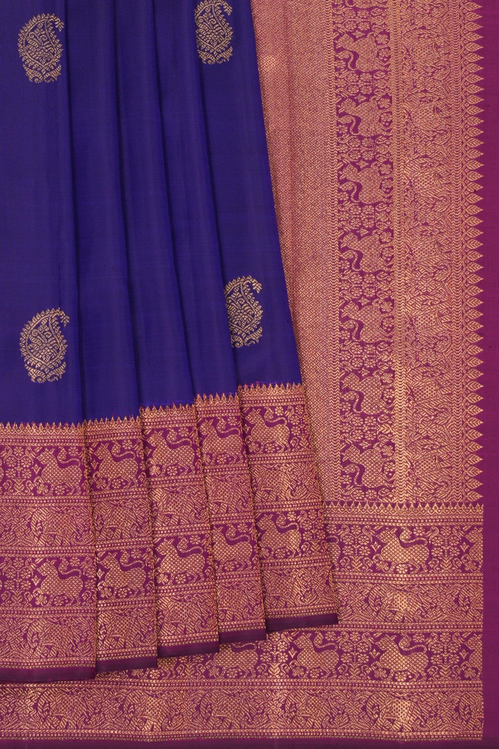 Image of Purple Arani Silk Saree