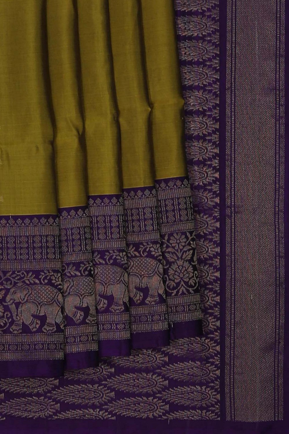 Image of South Silk Moss Green Saree