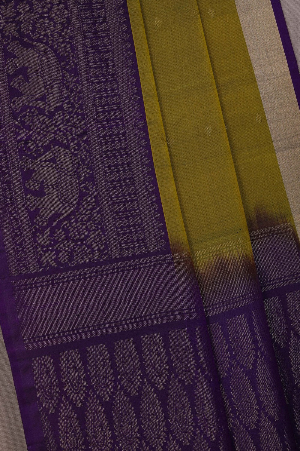 Image of South Silk Moss Green Saree