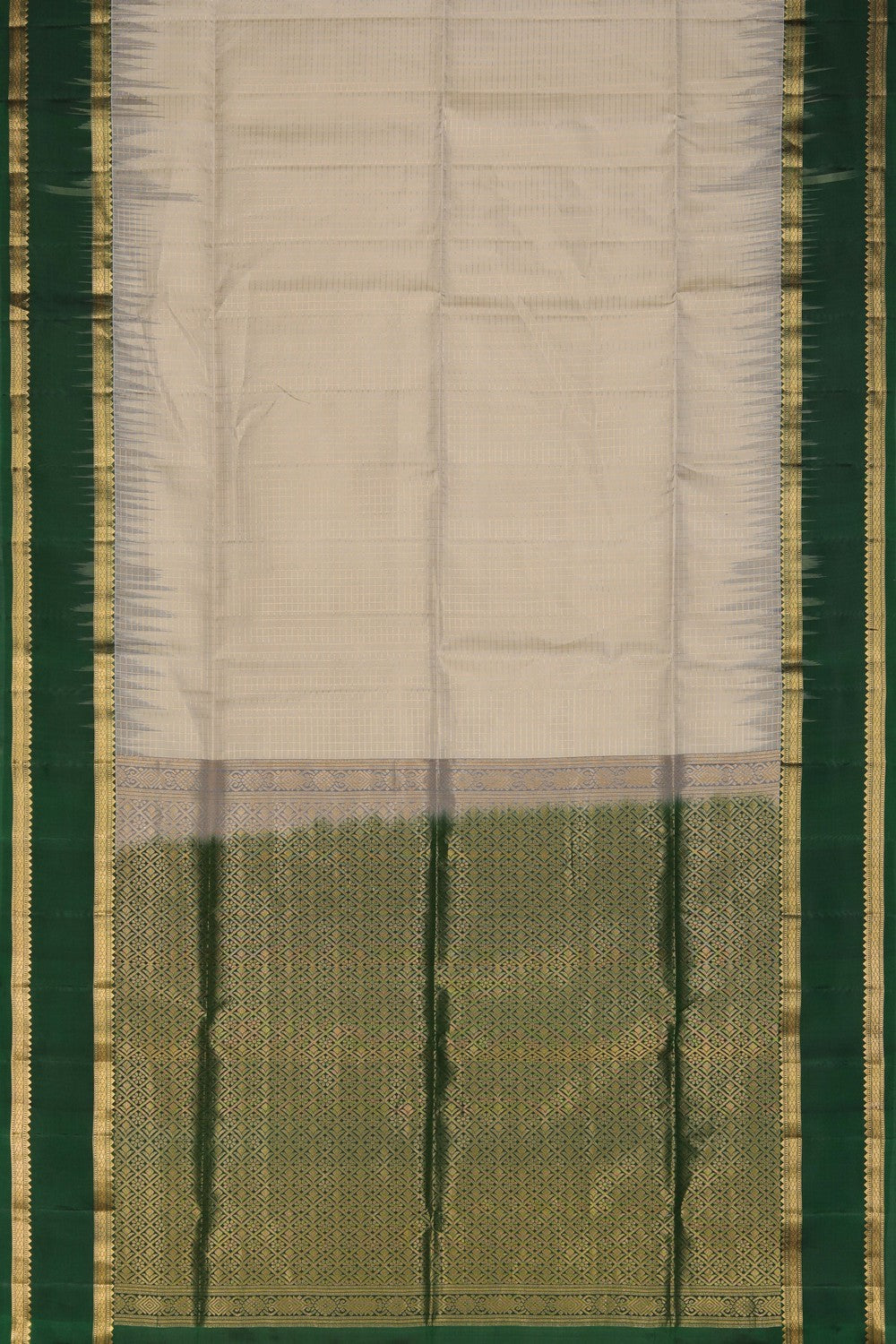Image of South Silk Off-White Saree