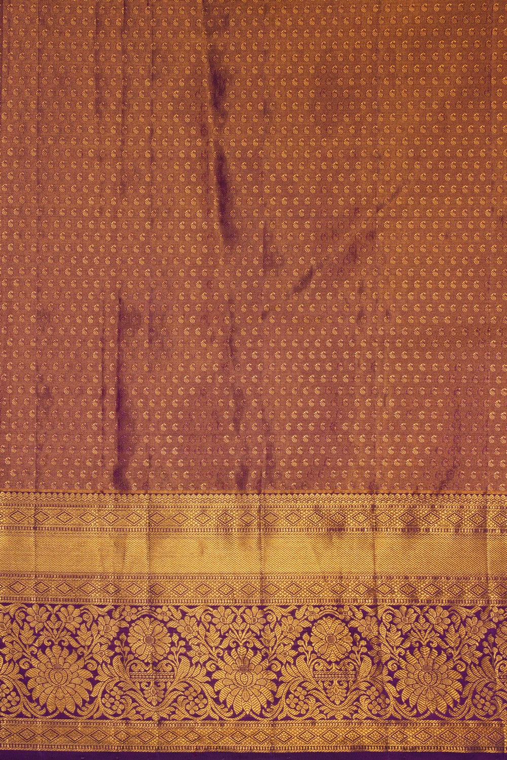 Image of Peach Tissue Brocade Kanchipattu Saree