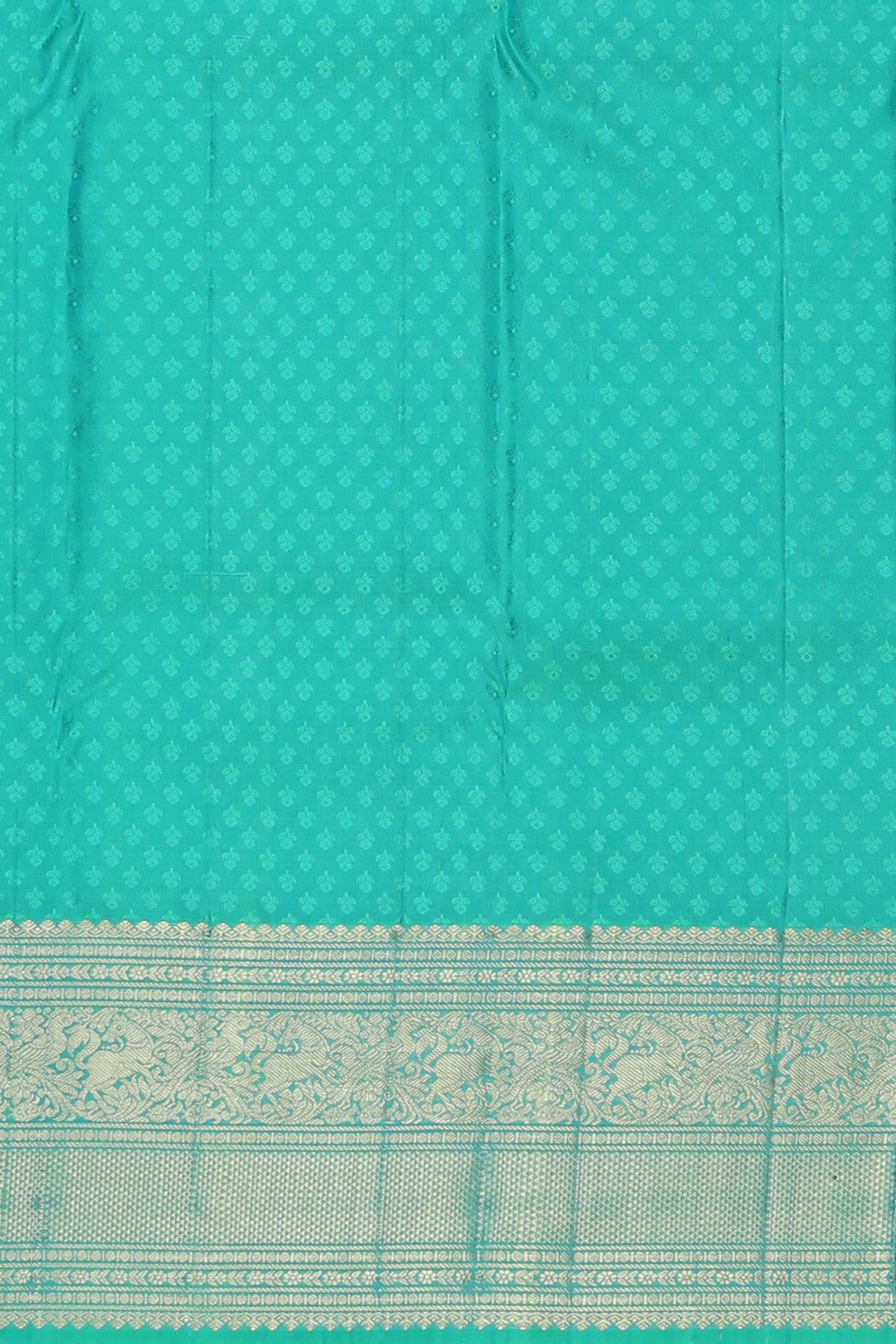 Image of Kanchipattu Brocade Aqua-Green Saree