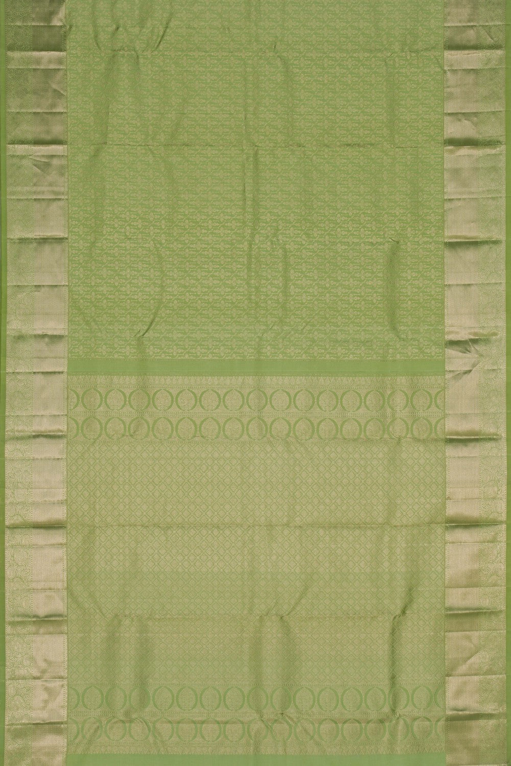 Image of Kanchipattu Brocade Mint-Green Saree