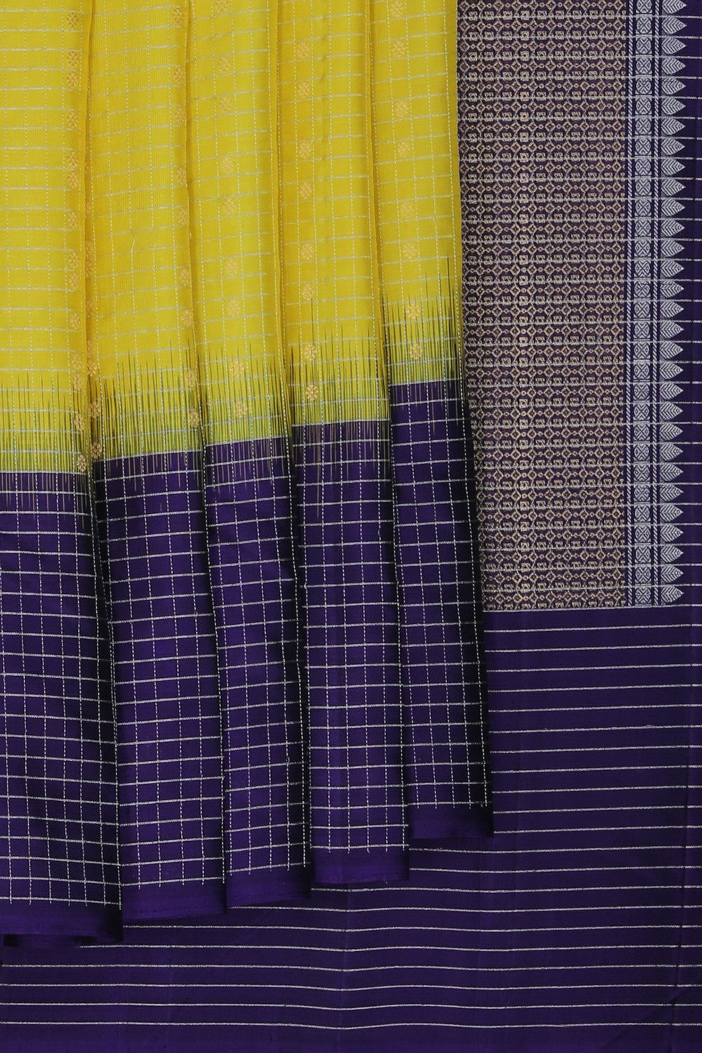 Image of Kanchi Silk Yellow Saree