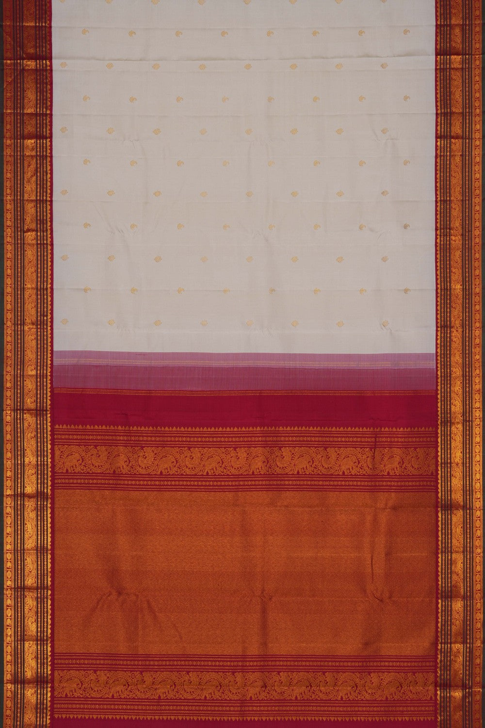 Image of Arani Silk Off-White Saree