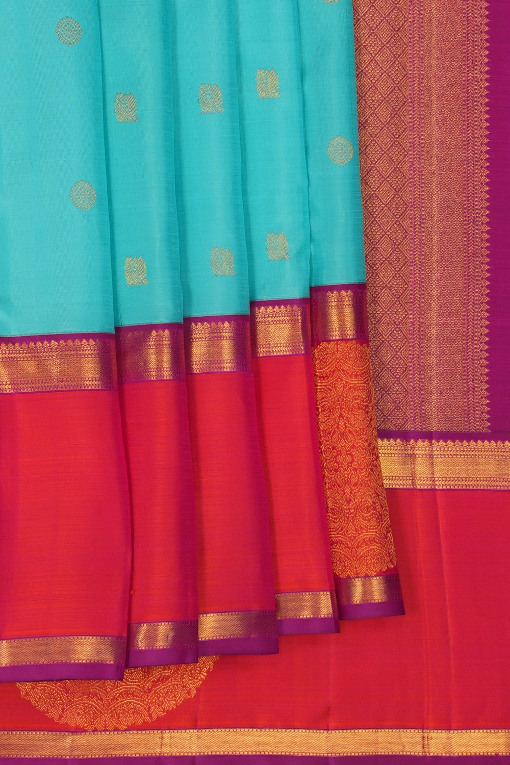 Image of Arani Silk Brocade Onion-Pink Saree