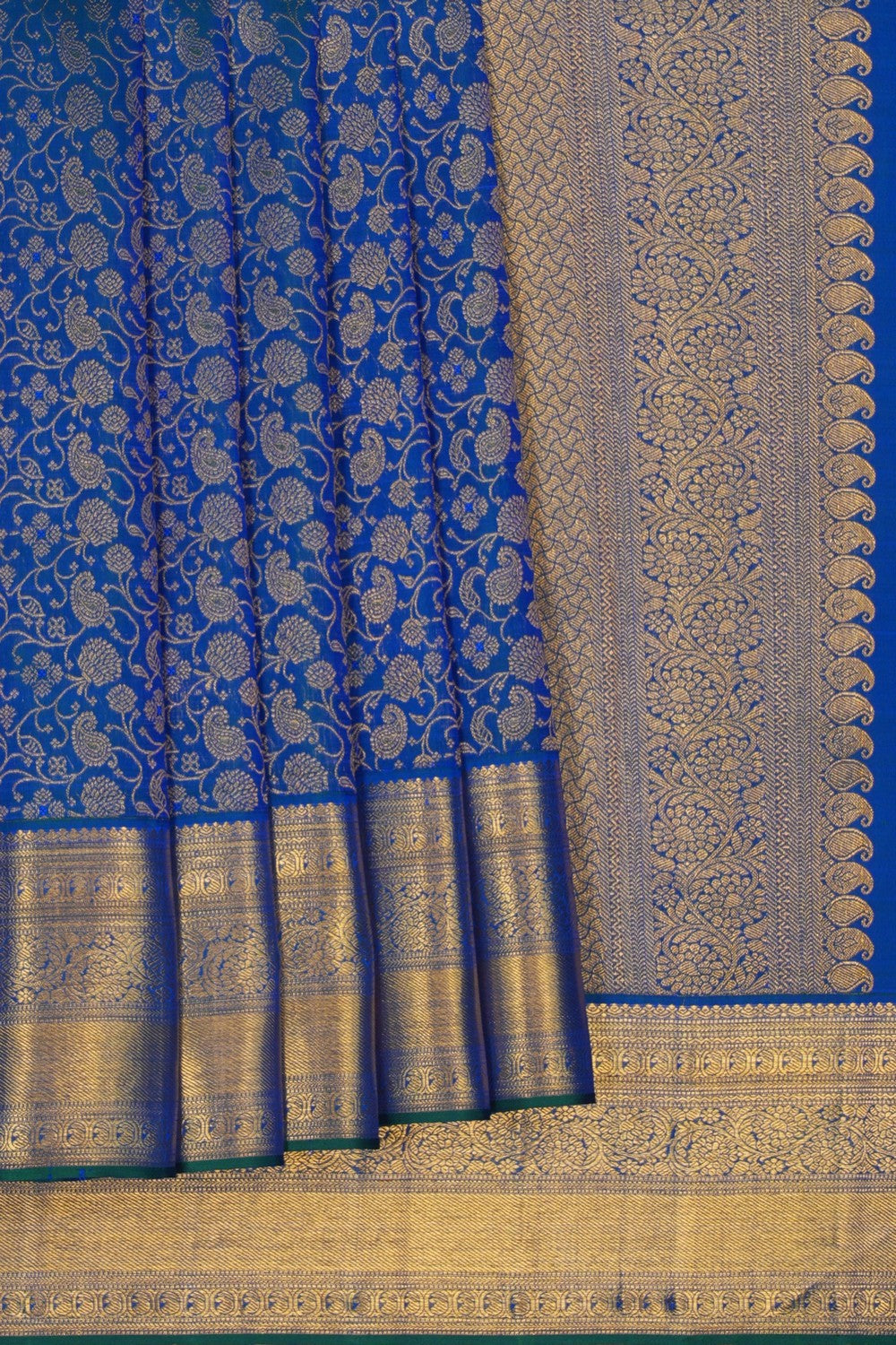 Image of Kanchipattu Brocade Blue Saree