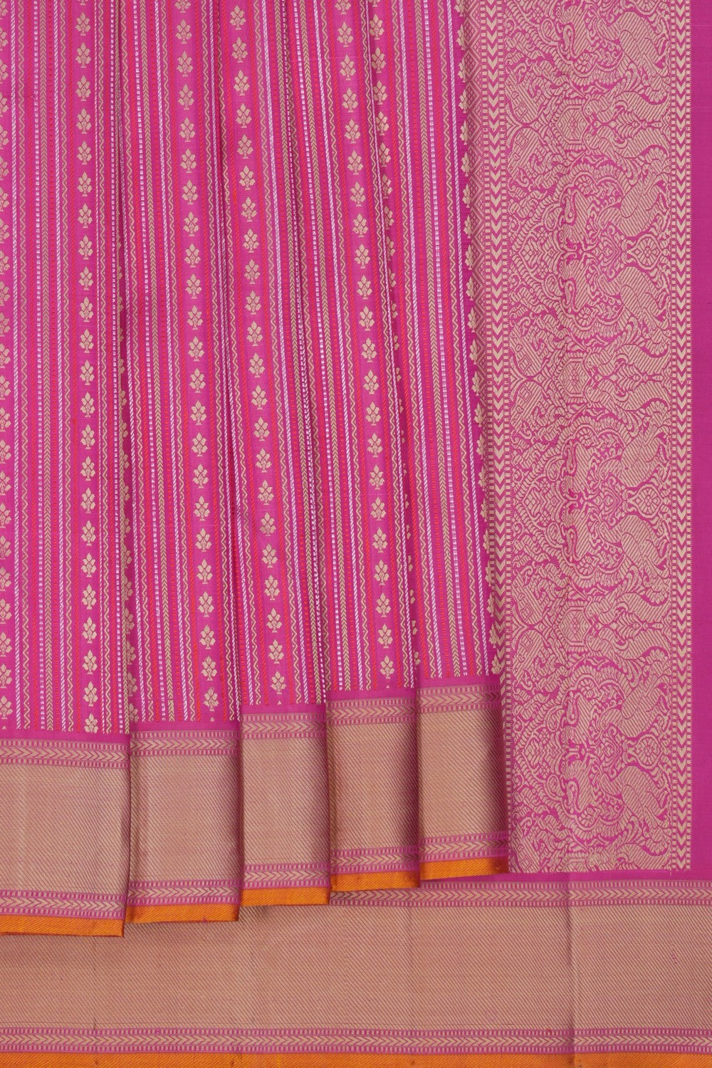 Image of Kanchipuram Silk Pink Saree