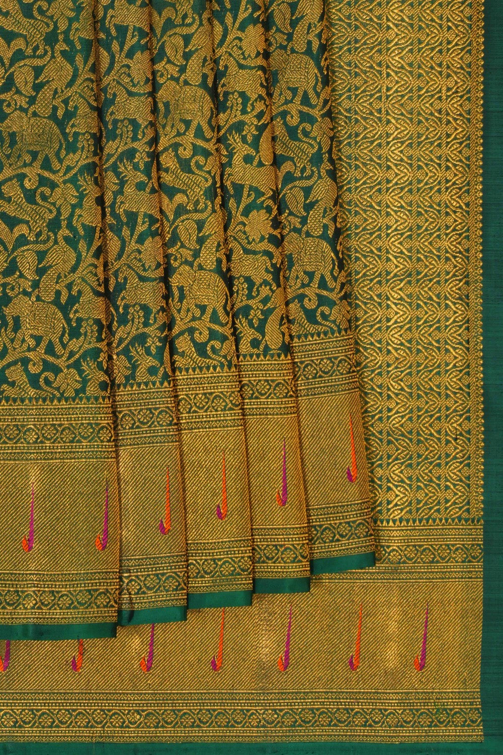 Image of Kanchipattu Brocade Green Saree